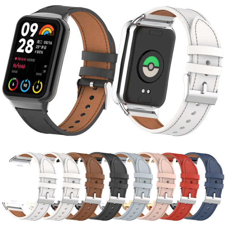 For Xiaomi Smart Band 9 Pro / 8 Pro 18mm Microfiber Sewing Leather Watch Band(Grey) - free shipping - PMc TechLife - Order now!