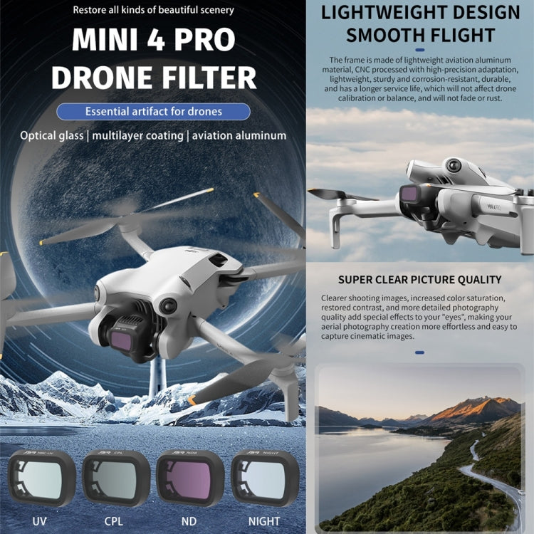 For DJI Mini 4 Pro JSR KB Series Drone Camera Lens Filter, Filter:CPL - free shipping - PMC TechLife - Order now!