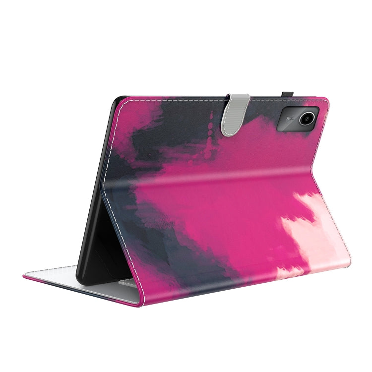 For Lenovo Tab M11 / Xiaoxin Pad 11 2024 Watercolor Pattern Flip Leather Tablet Case(Berry Color) - Lenovo by PMC Jewellery | Online Shopping South Africa | PMC Jewellery | Buy Now Pay Later Mobicred