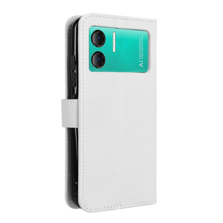 For Doogee X98 Diamond Texture Leather Phone Case(White) - Doogee Cases by PMC Jewellery | Online Shopping South Africa | PMC Jewellery | Buy Now Pay Later Mobicred
