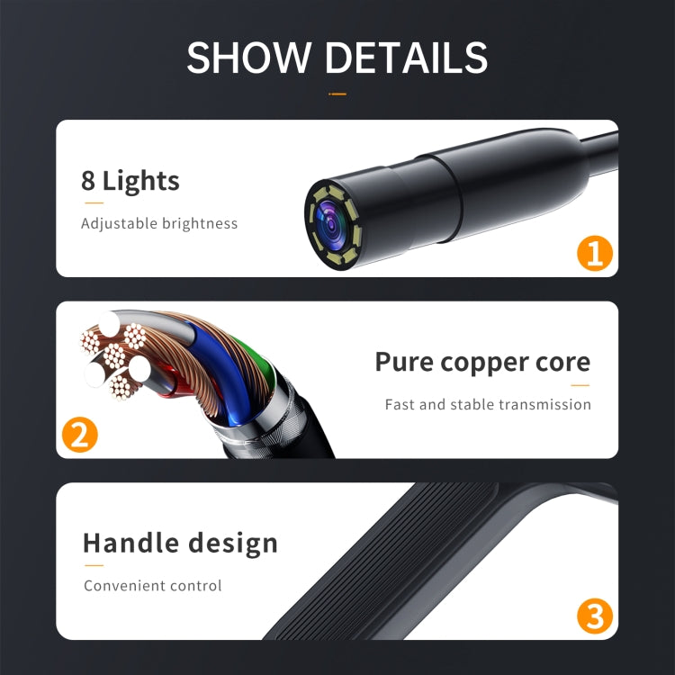 P200 5.5mm Front Lenses Integrated Industrial Pipeline Endoscope with 4.3 inch Screen, Spec:50m Tube -  by PMC Jewellery | Online Shopping South Africa | PMC Jewellery | Buy Now Pay Later Mobicred