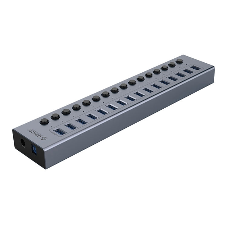 ORICO BT2U3-16AB-GY-BP 16 Ports USB 3.0 HUB with Individual Switches(AU Plug) - USB 3.0 HUB by ORICO | Online Shopping South Africa | PMC Jewellery | Buy Now Pay Later Mobicred