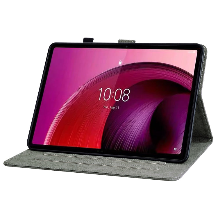 For Lenovo Tab M11/Xiaoxin Pad 11 2024 Tiger Pattern Flip Leather Tablet Case(Dark Green) - free shipping - PMC Jewellery - Order now!