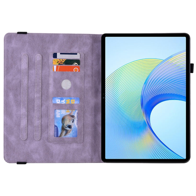 For Honor Pad X8 Pro/X9 Butterfly Flower Embossed Leather Tablet Case(Purple) - Honor by PMC TechLife | Online Shopping South Africa | PMC TechLife | Buy Now Pay Later Mobicred