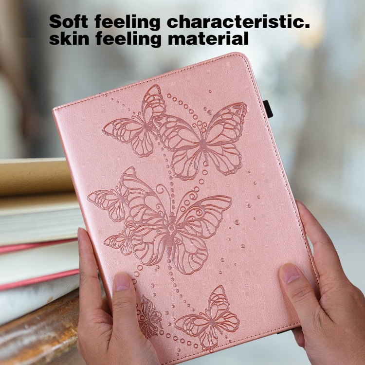 For Samsung Galaxy Tab S9 Embossed Butterfly Pattern Horizontal Flip Leather Tablet Case(Pink) - Galaxy Tab S9 Cases by PMC Jewellery | Online Shopping South Africa | PMC Jewellery | Buy Now Pay Later Mobicred