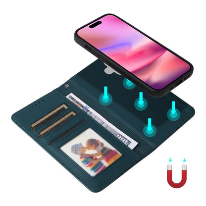 For iPhone 16 BETOPNICE BN-005 2 in 1 Detachable Imitate Genuine Leather Phone Case(Blue) - iPhone 16 Cases by BETOPNICE | Online Shopping South Africa | PMC Jewellery | Buy Now Pay Later Mobicred