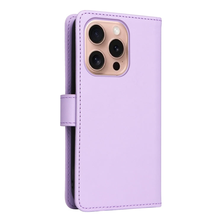 For iPhone 16 Pro Max BETOPNICE BN-005 2 in 1 Detachable Imitate Genuine Leather Phone Case(Light Purple) - iPhone 16 Pro Max Cases by BETOPNICE | Online Shopping South Africa | PMC Jewellery | Buy Now Pay Later Mobicred