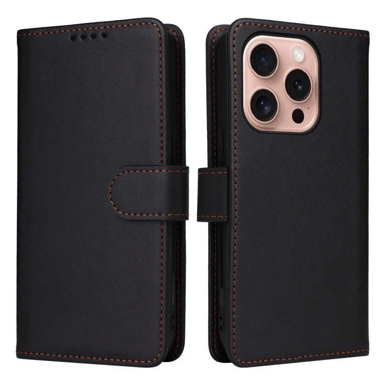 For iPhone 16 Pro Max BETOPNICE BN-005 2 in 1 Detachable Imitate Genuine Leather Phone Case(Black) - iPhone 16 Pro Max Cases by BETOPNICE | Online Shopping South Africa | PMC Jewellery | Buy Now Pay Later Mobicred