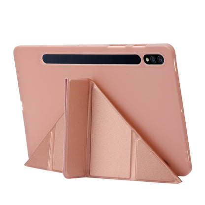 For Samsung Galaxy Tab S10+ / S9+ Deformation Silicone Leather Tablet Case(Dark Blue) - Galaxy Tab S9+ Cases by PMC Jewellery | Online Shopping South Africa | PMC Jewellery | Buy Now Pay Later Mobicred