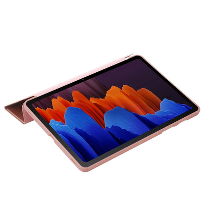 For Samsung Galaxy Tab S9 Deformation Silicone Leather Tablet Case(Rose Gold) - Galaxy Tab S9 Cases by PMC Jewellery | Online Shopping South Africa | PMC Jewellery | Buy Now Pay Later Mobicred