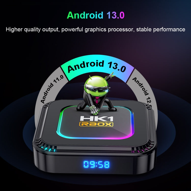 HK1 RBOX K8 8K Android 13.0 Smart TV Box with Remote Control, 4GB+32GB, RK3528 Quad-Core(UK Plug) - Others by PMC TechLife | Online Shopping South Africa | PMC TechLife | Buy Now Pay Later Mobicred