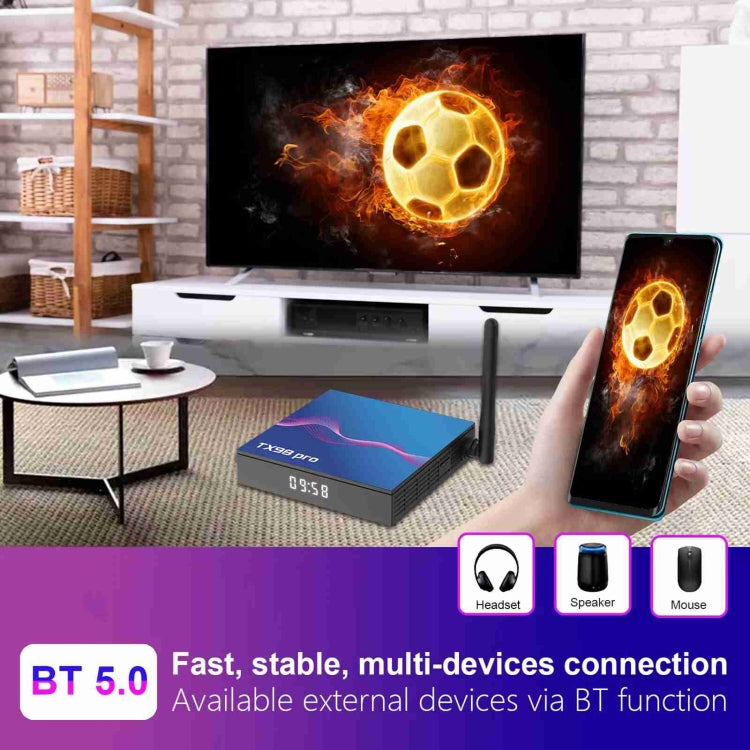 TX98 Pro 4K Ultra HD Android 12.0 Smart TV Box with Remote Control, 2GB+16GB, Allwinner H618 Quad-Core(US Plug) - Others by PMC Jewellery | Online Shopping South Africa | PMC Jewellery | Buy Now Pay Later Mobicred