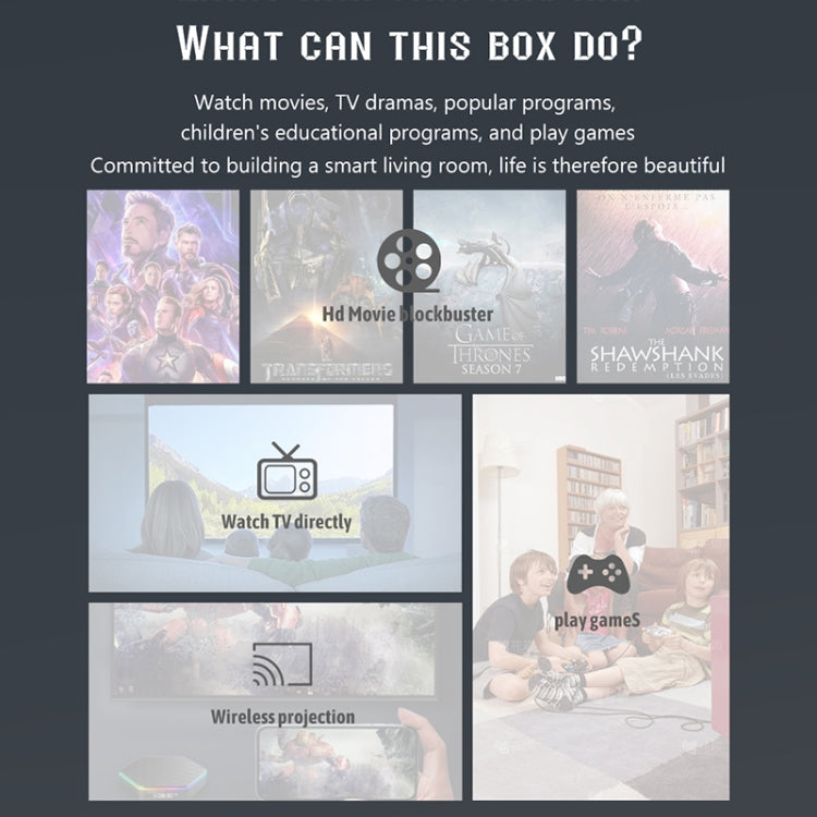 T95Z Plus 8K WiFi6 Android 12.0 Smart TV Box with Remote Control, 2GB+16GB, Allwinner H618 Quad-Core(US Plug) - Others by PMC TechLife | Online Shopping South Africa | PMC TechLife | Buy Now Pay Later Mobicred