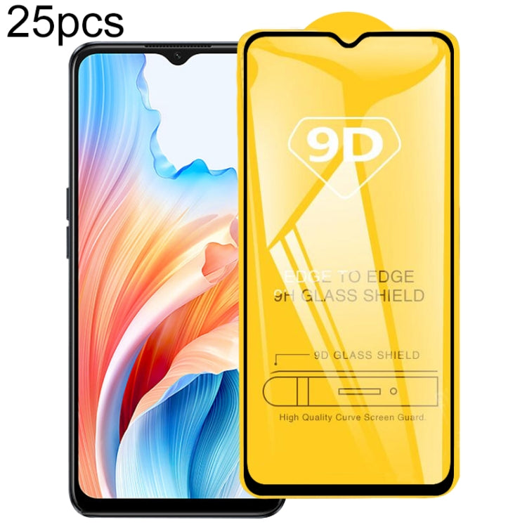 For OPPO A2x / A1i 5G 25pcs 9D Full Glue Screen Tempered Glass Film - OPPO Tempered Glass by PMC Jewellery | Online Shopping South Africa | PMC Jewellery | Buy Now Pay Later Mobicred