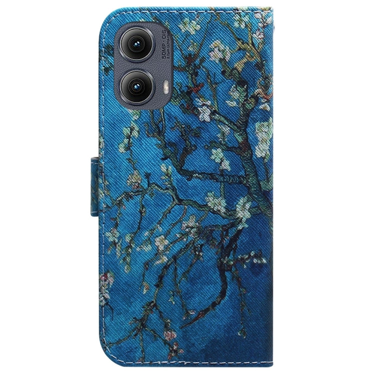 For Motorola Edge 2024 Coloured Drawing Flip Leather Phone Case(Apricot) - Motorola Cases by PMC Jewellery | Online Shopping South Africa | PMC Jewellery | Buy Now Pay Later Mobicred