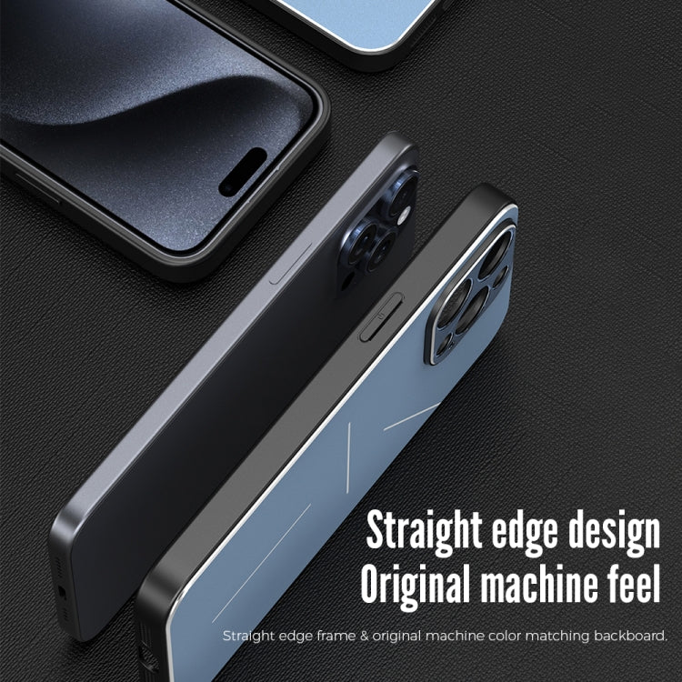 For iPhone 15 Pro R-JUST RJ52 3-Line Style Metal TPU Shockproof Phone Case(Silver) - iPhone 15 Pro Cases by R-JUST | Online Shopping South Africa | PMC Jewellery