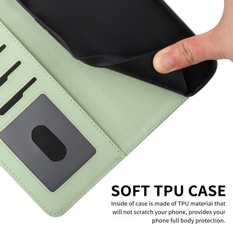 For iPhone 16e Cartoon Cats Leather Phone Case(Green) - iPhone 16e Cases by PMC TechLife | Online Shopping South Africa | PMC TechLife | Buy Now Pay Later Mobicred