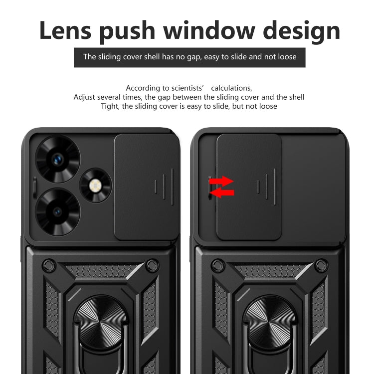 For Infinix Hot 30 Sliding Camera Cover Design TPU+PC Phone Case(Black) - Infinix Cases by PMC TechLife | Online Shopping South Africa | PMC TechLife | Buy Now Pay Later Mobicred