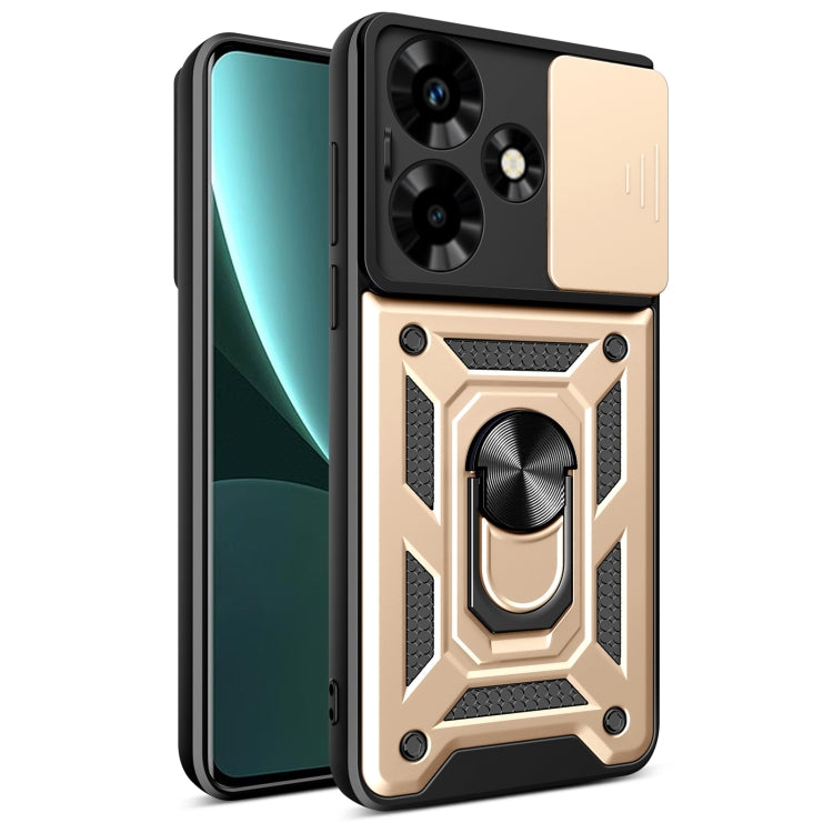 For Infinix Hot 30 Sliding Camera Cover Design TPU+PC Phone Case(Gold) - Infinix Cases by PMC TechLife | Online Shopping South Africa | PMC TechLife | Buy Now Pay Later Mobicred