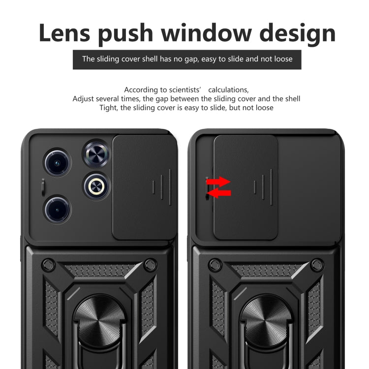 For Infinix Hot 40i / Smart 8 Sliding Camera Cover Design TPU+PC Phone Case(Blue) - free shipping - PMC TechLife - Order now!