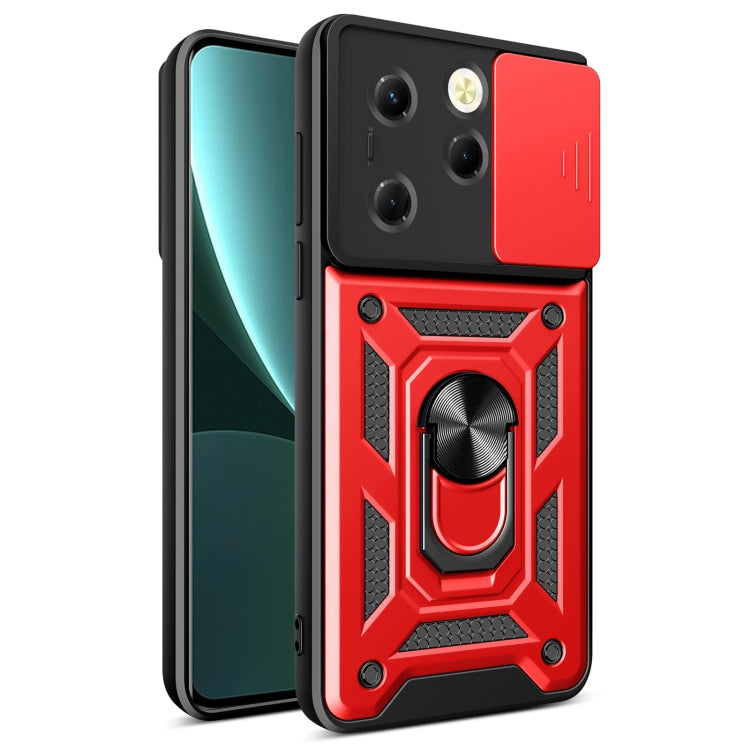 For Infinix Hot 40 / 40 Pro 4G Sliding Camera Cover Design TPU+PC Phone Case(Red) - Infinix Cases by PMC TechLife | Online Shopping South Africa | PMC TechLife | Buy Now Pay Later Mobicred
