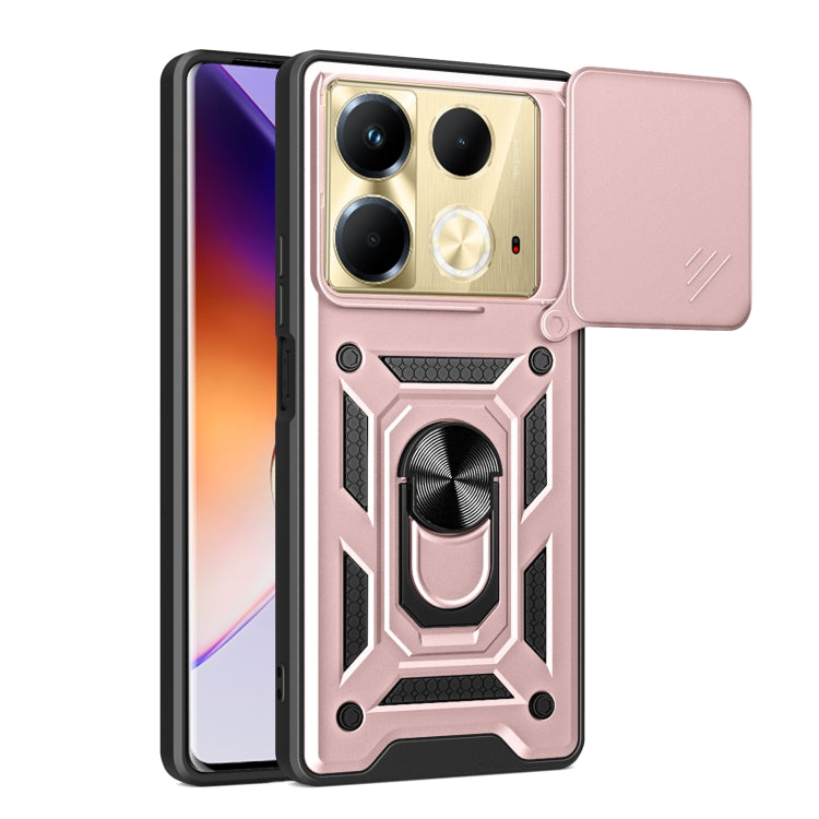 For Infinix Note 40 4G Sliding Camera Cover Design TPU+PC Phone Case(Rose Gold) - Infinix Cases by PMC TechLife | Online Shopping South Africa | PMC TechLife | Buy Now Pay Later Mobicred