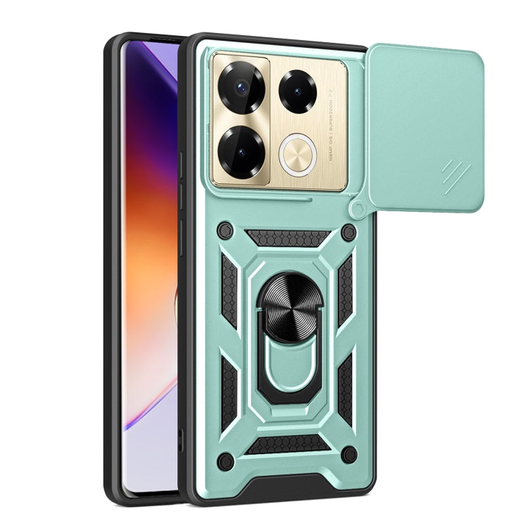 For Infinix Note 40 Pro/40 Pro+ 5G Sliding Camera Cover Design TPU+PC Phone Case(Green) - Infinix Cases by PMC TechLife | Online Shopping South Africa | PMC TechLife | Buy Now Pay Later Mobicred