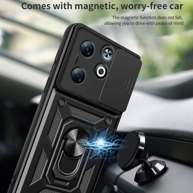 For Infinix Smart 8 Plus / 8 Pro Sliding Camera Cover Design TPU+PC Phone Case(Black) - Infinix Cases by PMC TechLife | Online Shopping South Africa | PMC TechLife | Buy Now Pay Later Mobicred