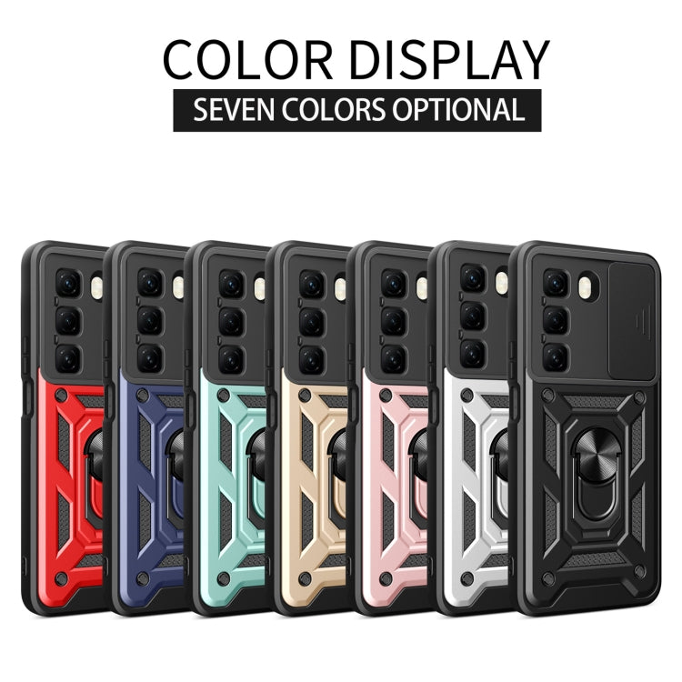 For Infinix Hot 50 4G Sliding Camera Cover Design TPU+PC Phone Case(Blue) - free shipping - PMC TechLife - Order now!