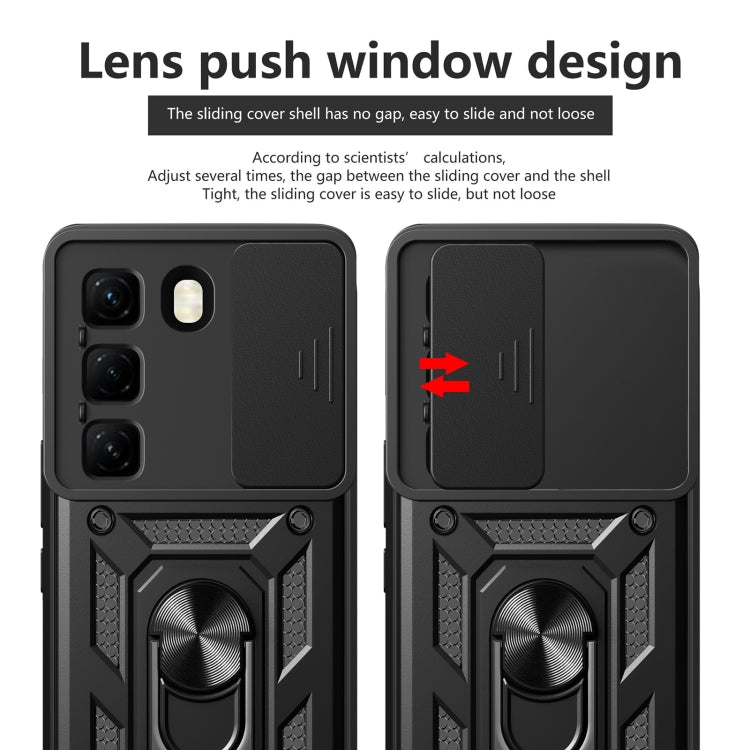 For Infinix Hot 50 4G Sliding Camera Cover Design TPU+PC Phone Case(Green) - free shipping - PMC TechLife - Order now!