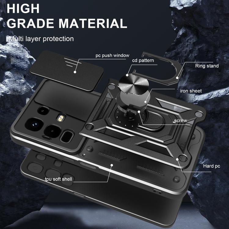 For Infinix Note 50x Sliding Camera Cover Design TPU+PC Phone Case(Blue) - free shipping - PMC TechLife - Order now!