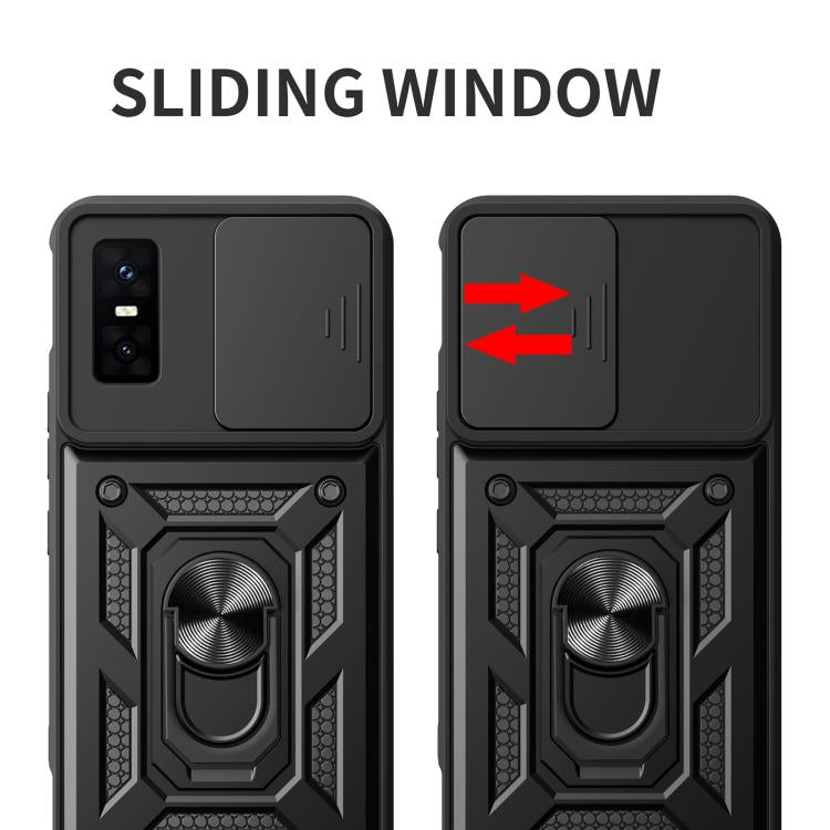 For Infinix GT 30 Pro Sliding Camera Cover Design TPU+PC Phone Case(Gold) - free shipping - PMC TechLife - Order now!
