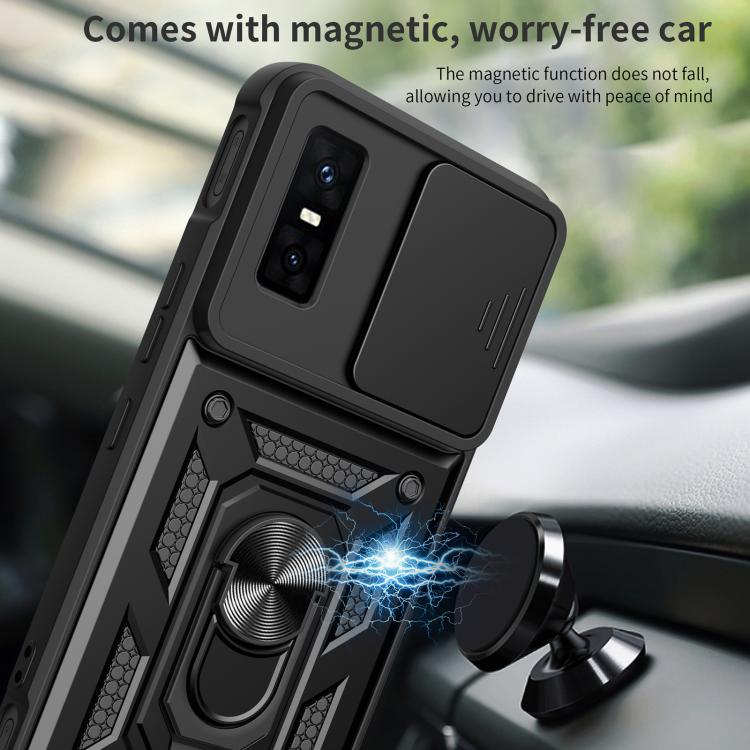 For Infinix GT 30 Pro Sliding Camera Cover Design TPU+PC Phone Case(Gold) - free shipping - PMC TechLife - Order now!