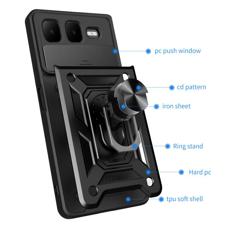 For Infinix Smart 10 Plus 4G Sliding Camera Cover Design TPU+PC Phone Case(Rose Gold) - free shipping - PMC TechLife - Order now!