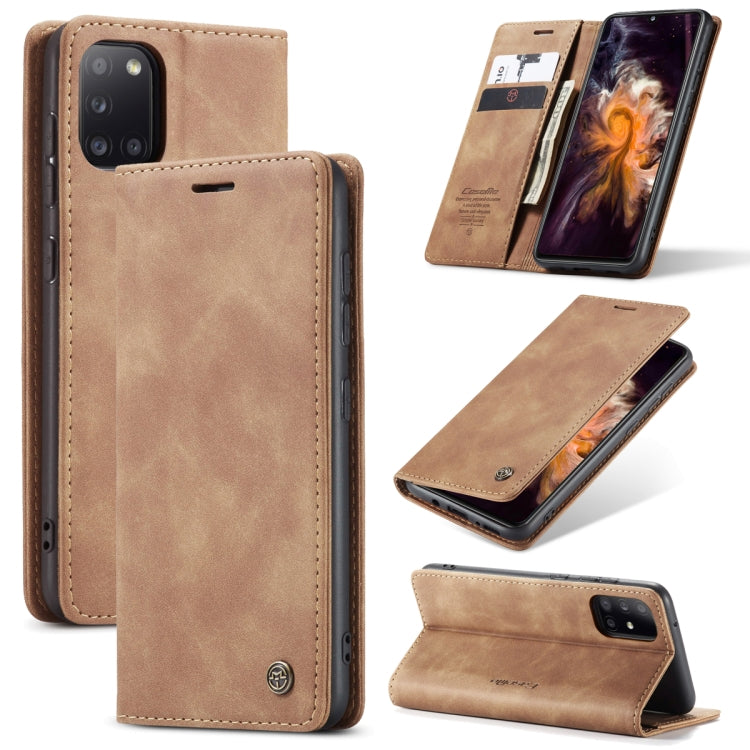 For Samsung Galaxy A31 CaseMe-013 Multifunctional Retro Frosted Horizontal Flip Leather Case with Card Slot & Holder & Wallet(Brown) - Galaxy Phone Cases by CaseMe | Online Shopping South Africa | PMC Jewellery | Buy Now Pay Later Mobicred