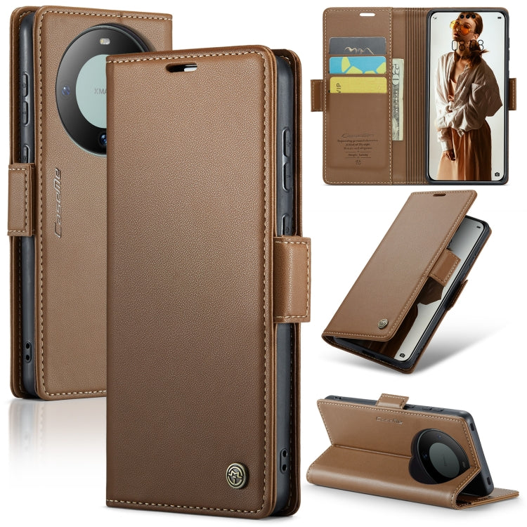 For Huawei Mate 60 Pro / 60 Pro+ CaseMe 023 Butterfly Buckle Litchi Texture RFID Anti-theft Leather Phone Case(Brown) - Huawei Cases by CaseMe | Online Shopping South Africa | PMC Jewellery | Buy Now Pay Later Mobicred