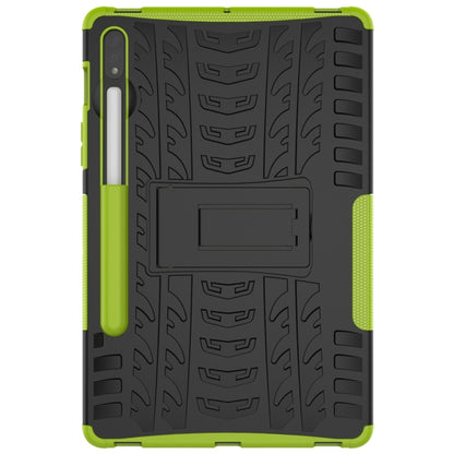 For Samsung Galaxy Tab S9 / S7 / S8 Tire Texture TPU + PC Tablet Case(Green) - Galaxy Tab S9 Cases by PMC Jewellery | Online Shopping South Africa | PMC Jewellery | Buy Now Pay Later Mobicred