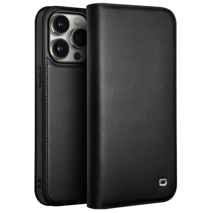 For iPhone 15 Pro Max QIALINO Classic Gen2 Genuine Leather Phone Case(Black) - iPhone 15 Pro Max Cases by QIALINO | Online Shopping South Africa | PMC Jewellery | Buy Now Pay Later Mobicred