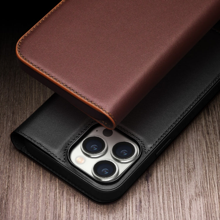 For iPhone 15 QIALINO Classic Gen2 Genuine Leather Phone Case(Brown) - free shipping - PMC TechLife - Order now!