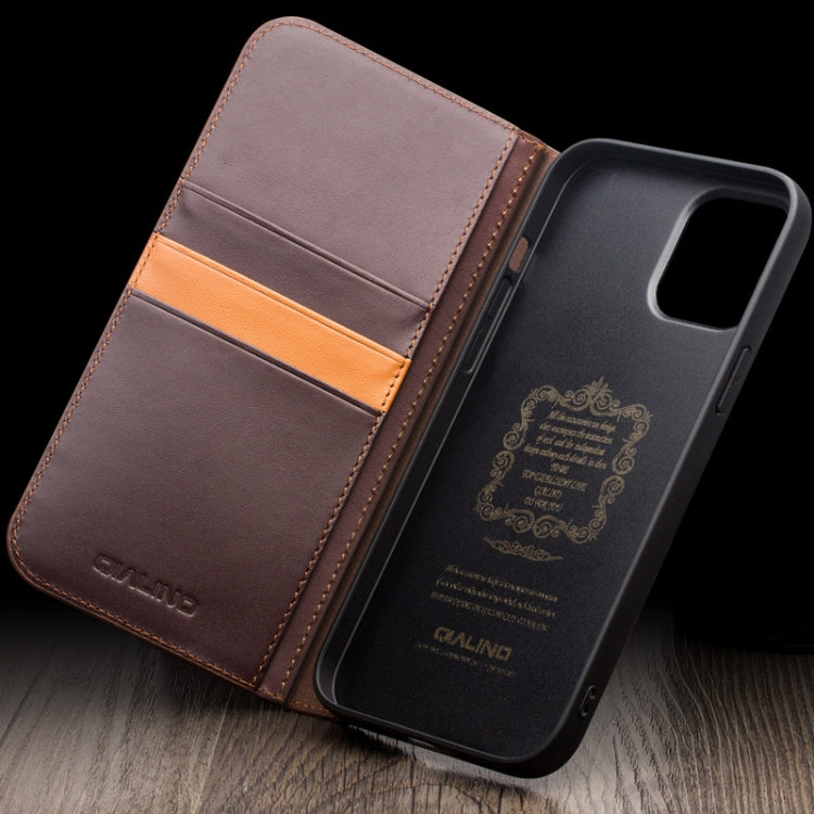For iPhone 15 QIALINO Classic Gen2 Genuine Leather Phone Case(Brown) - free shipping - PMC TechLife - Order now!