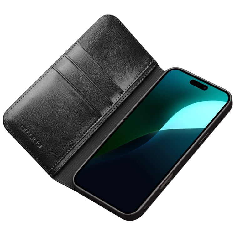 For iPhone 16 Plus QIALINO Classic Genuine Leather Phone Case(Black) - free shipping - PMC Jewellery - Order now!
