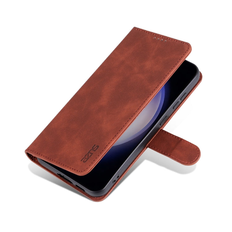 For Samsung Galaxy S24+ 5G AZNS Skin Feel Calf Texture Flip Leather Phone Case(Brown) - Galaxy S24+ 5G Cases by AZNS | Online Shopping South Africa | PMC Jewellery | Buy Now Pay Later Mobicred