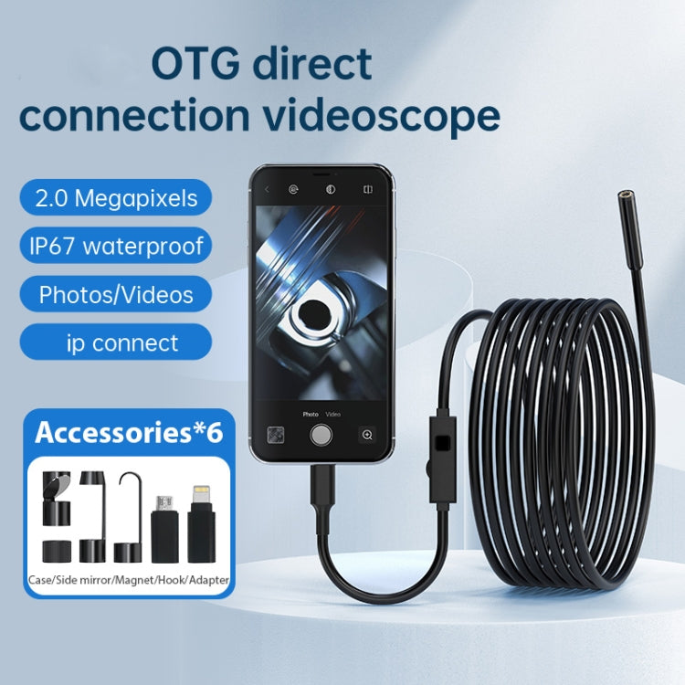 YP105 8mm Lenses 2MP HD Industry Endoscope Support Mobile Phone Direct Connection, Length:1m -  by PMC TechLife | Online Shopping South Africa | PMC TechLife | Buy Now Pay Later Mobicred
