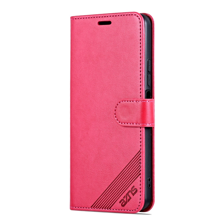 For Xiaomi Poco C65/Redmi 13C AZNS Sheepskin Texture Flip Leather Phone Case(Red) - 13C Cases by AZNS | Online Shopping South Africa | PMC Jewellery | Buy Now Pay Later Mobicred