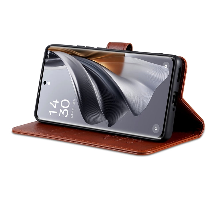 For Xiaomi Redmi K70E AZNS Sheepskin Texture Flip Leather Phone Case(Brown) - K70E Cases by AZNS | Online Shopping South Africa | PMC Jewellery | Buy Now Pay Later Mobicred