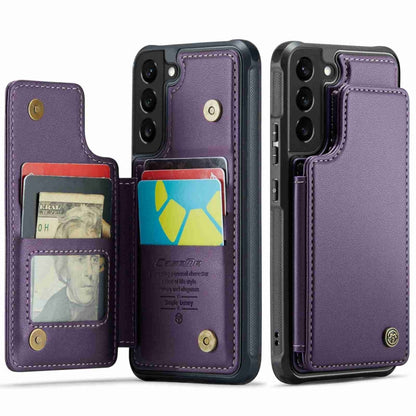 For Samsung Galaxy S22+ 5G CaseMe C22 Card Slots Holder RFID Anti-theft Phone Case(Purple) - Galaxy S22+ 5G Cases by CaseMe | Online Shopping South Africa | PMC Jewellery | Buy Now Pay Later Mobicred