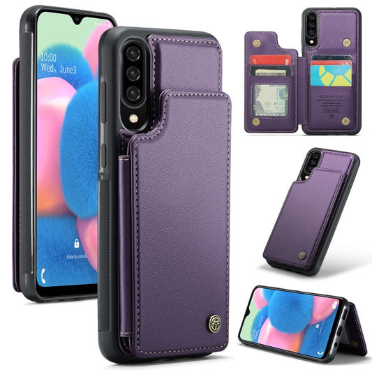 For Samsung Galaxy A30s/A50s/A50 CaseMe C22 Card Slots Holder RFID Anti-theft Phone Case(Purple) - Galaxy Phone Cases by CaseMe | Online Shopping South Africa | PMC Jewellery | Buy Now Pay Later Mobicred