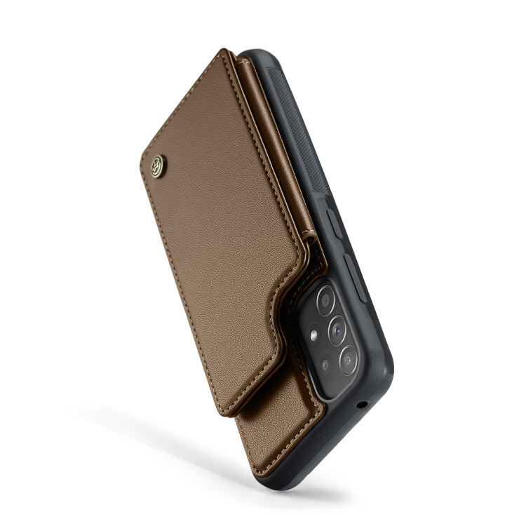 For Samsung Galaxy A52 4G/5G/A52s 5G CaseMe C22 Card Slots Holder RFID Anti-theft Phone Case(Brown) - Galaxy Phone Cases by CaseMe | Online Shopping South Africa | PMC Jewellery | Buy Now Pay Later Mobicred