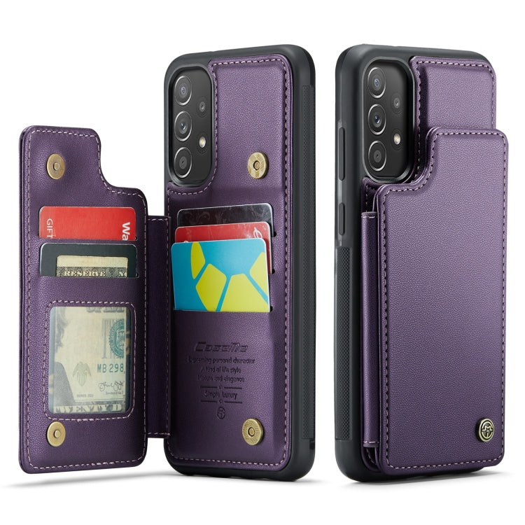 For Samsung Galaxy A52 4G/5G/A52s 5G CaseMe C22 Card Slots Holder RFID Anti-theft Phone Case(Purple) - Galaxy Phone Cases by CaseMe | Online Shopping South Africa | PMC Jewellery | Buy Now Pay Later Mobicred