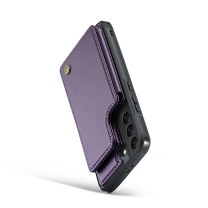 For Samsung Galaxy S21 5G CaseMe C22 Card Slots Holder RFID Anti-theft Phone Case(Purple) - Galaxy S21 5G Cases by CaseMe | Online Shopping South Africa | PMC Jewellery | Buy Now Pay Later Mobicred